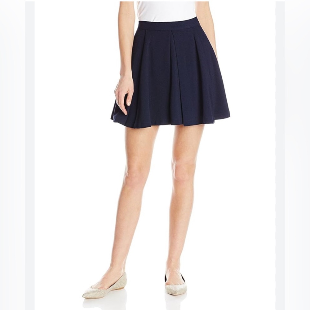 Sam Edelman Navy Pleated Skirt